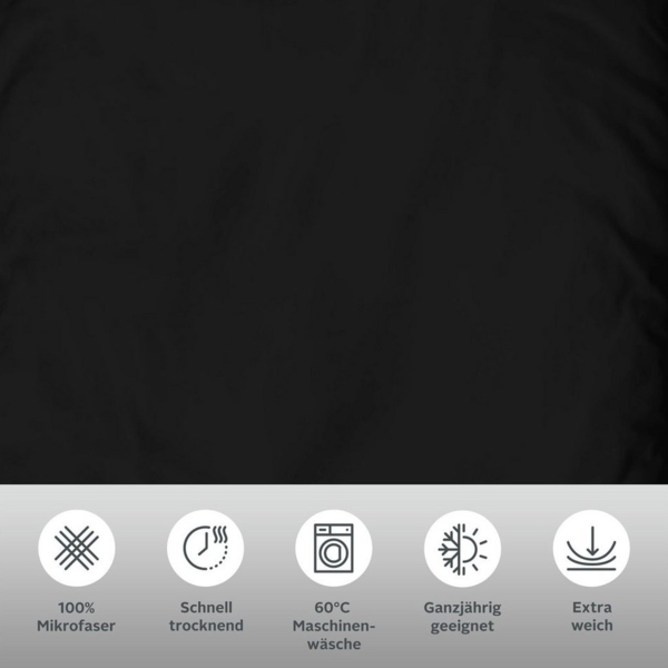 my home Bettwäsche Desner, Microfaser, 2 teilig, Premium Qualität, 100 % Polyester, sehr weich, uni, ab 135x200 cm Bild 2