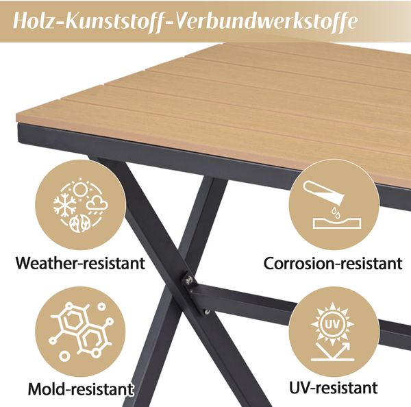 Merax Gartenlounge-Set 6-teilig, Gartenmöbel-Set 7 Personen, Gartensofa mit Ablage, Balkonmöbelset Gartengarnitur Terassenmöbelset mit Kissen, Beige Bild 7