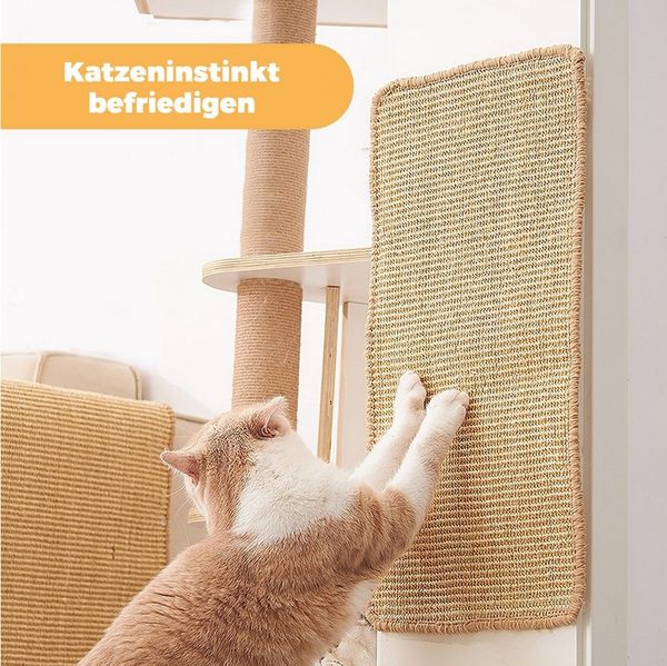 BlingBin Kratzmatte 2 Stück Kratzmatte Katze, 60x30 cm Teppich Katzen Kratzteppich Sisal, (4er Set, 4-tlg, 4 Stück), Teppich Vorleger für Sofa Möbel Tür Kratzschutz, Katze Kratzschutzfür
