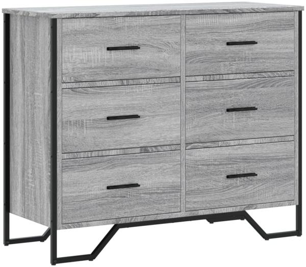 vidaXL Kommode Grau Sonoma 91x35,5x74,5 cm Holzwerkstoff 3295305