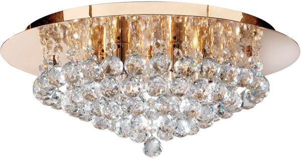 Deckenleuchte, Gold, 45 cm, Kristall, HANNA