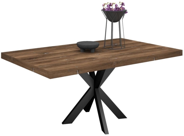 Esstisch Elgin 1 175x80x100 Metall+Holzwerkstoff Schwarz/Zinneiche