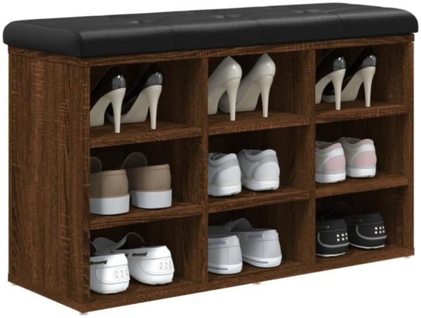 vidaXL Schuhbank Braun Eichen-Optik 82x32x50 cm Holzwerkstoff 835109 Bild 4