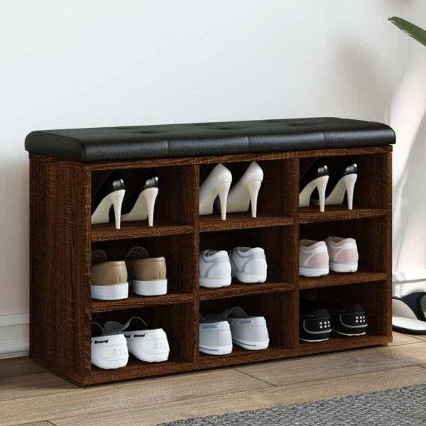 vidaXL Schuhbank Braun Eichen-Optik 82x32x50 cm Holzwerkstoff 835109 Bild 1