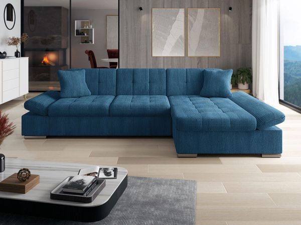 Ecksofa Montana Cord (Farbe: Poso 05, Seite: Rechts)