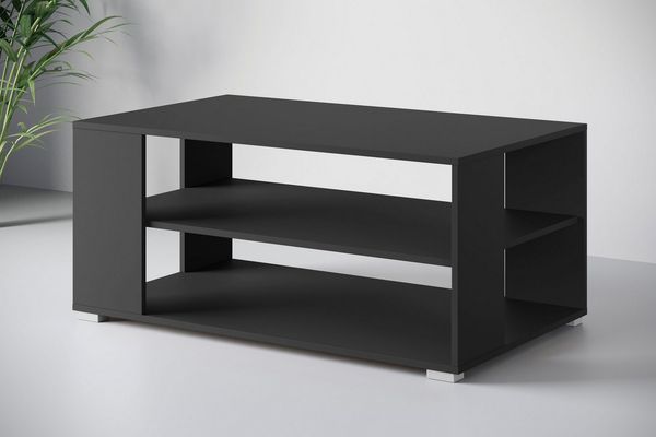 Home affaire Couchtisch Kenia (1-St), Rechteckiger Kaffetisch, 100x66 cm, mit 2 Ablageböden