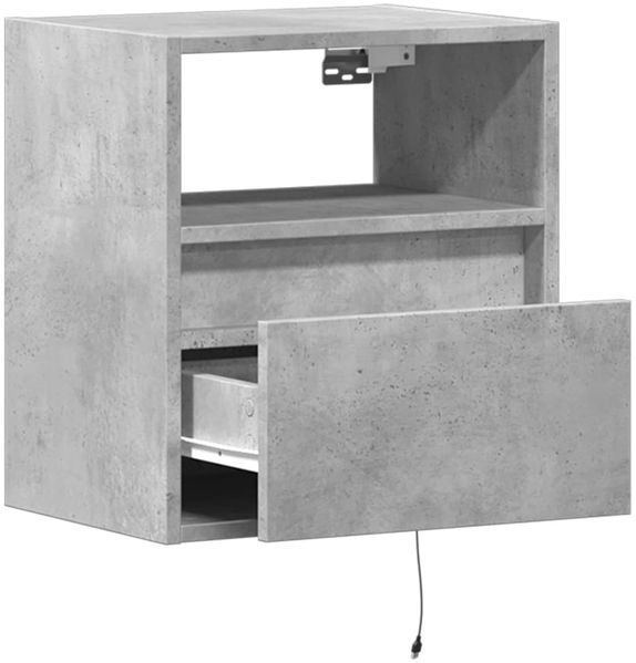vidaXL TV-Wandschränke LED-Beleuchtung 2 Stk. Betongrau 41x31x45 cm 852320 Bild 9
