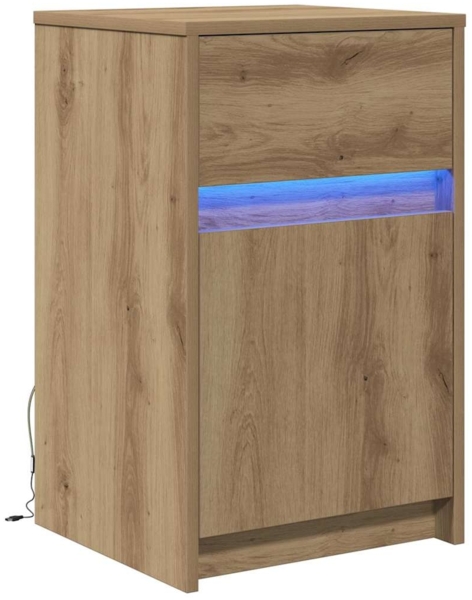 vidaXL LED Nachttisch Artisan-Eiche 38 x 34 x 61 cm Holzwerkstoff 874145