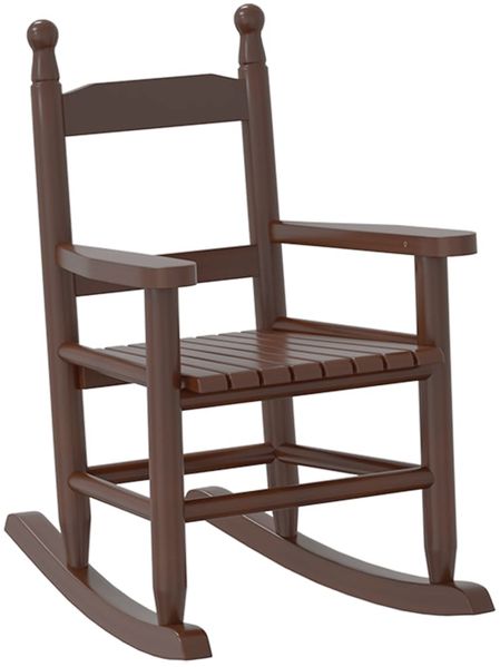 vidaXL Schaukelstuhl für Kinder Braun Massivholz Pappel 4008880