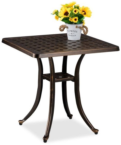 Relaxdays Antiker Gartentisch Aluminium