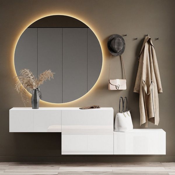 Planetmöbel Garderoben-Set Garderobenschrank Flur 140 cm, verschiedene Farben, (Garderobenschrank, Wandgarderobe hängend oder stehend), in verschiedenen Farben