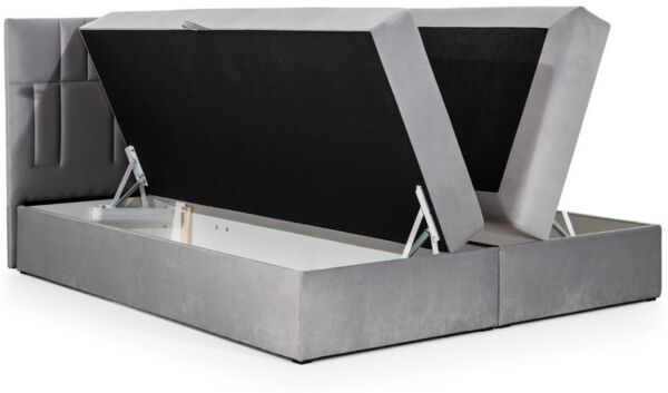 Boxspringbett CORTEZ 200x200 cm Dunkelblau Bild 2