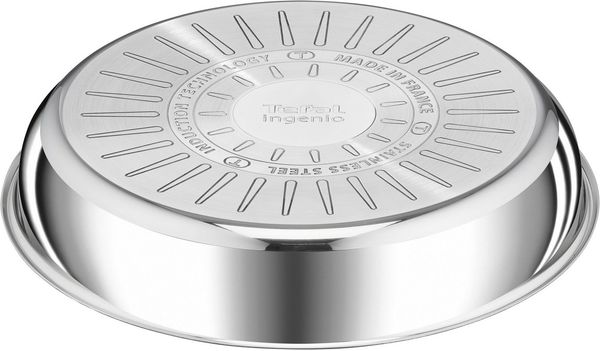 Tefal Bratpfanne Ingenio Preference, Edelstahl (1-tlg), stapelbar, Antihaftversiegelung, Thermo-Signal, 18/10-Edelstahl