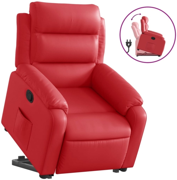 vidaXL Relaxsessel mit Aufstehhilfe Rot Kunstleder 3205047