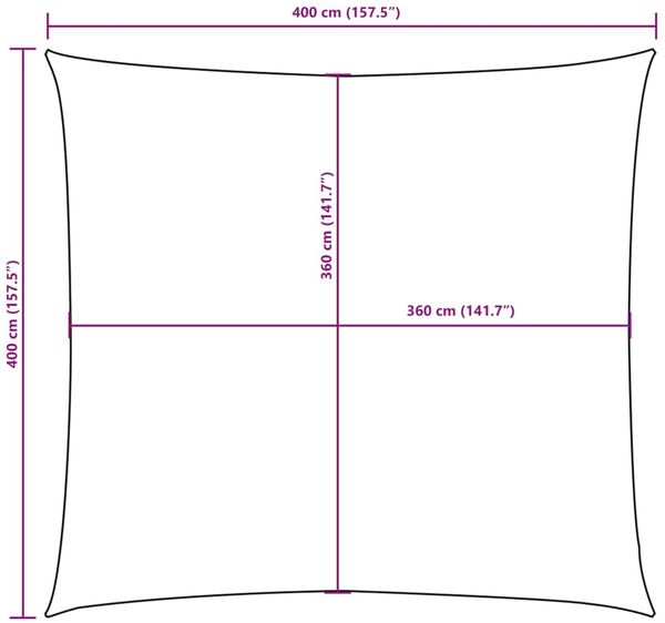 vidaXL Sonnensegel Oxford-Gewebe Quadratisch 4x4 m Schwarz 135744 Bild 10