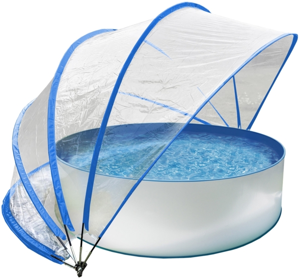 Steinbach Pooldach Cabrio Dome, blau, 440x220 cm