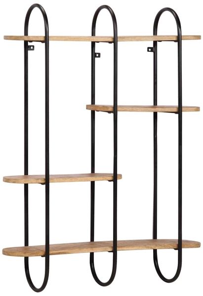 vidaXL Wandregal 90x20x116,5 cm Raues Massivholz Mango 373635