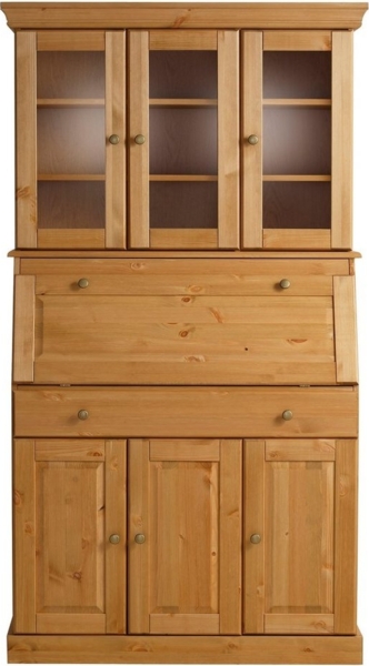 Home affaire Sekretär Rosi im Landhausstil, Schreibtisch aus Massivholz, mit Vitrine, in 2 Breiten Bild 5
