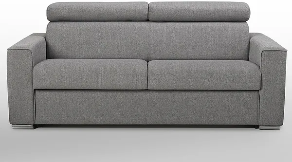 Schlafsofa 2-Sitzer Stoff VIZIR - Blau - Liegefläche: 120 cm - Matratzenhöhe: 14 cm