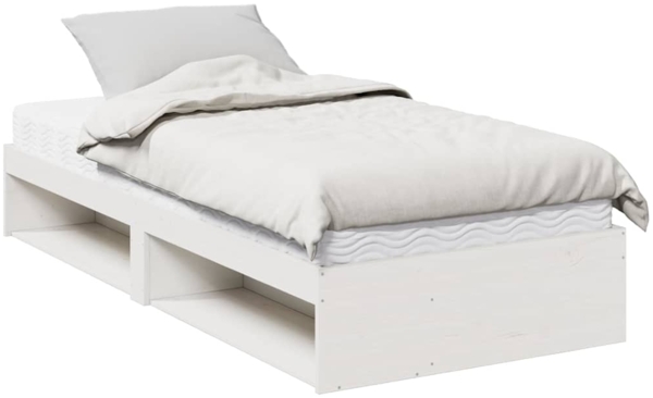 vidaXL Tagesbett mit Matratze Weiß 80x200 cm Massivholz Kiefer 3324599