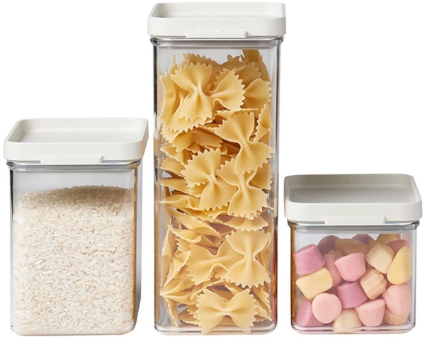 Mepal OMNIA 3er Set Vorratsdosen 700, 1100, 2000 ml Nordic White