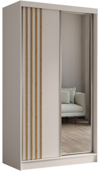 Beautysofa Schiebetürenschrank NELA II mit Spiegel, mit Lamellen, mit Schubladen, Breite: 240 cm Bild 4