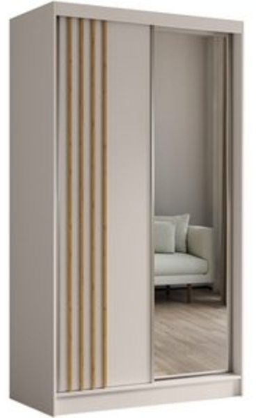 Beautysofa Schiebetürenschrank NELA II mit Spiegel, mit Lamellen, mit Schubladen, Breite: 240 cm Bild 6