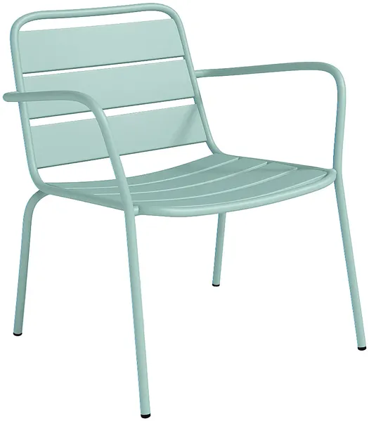 Vente-unique - MIRMANDE Gartensitzgruppe Metall Grün - B 67,5 cm x H 71,5 cm x L 60 cm