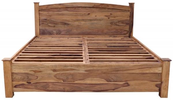 Bett mit Stauraum Rami 180x200 aus indischem Sheesham-Massivholz