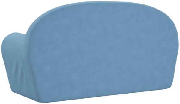 vidaXL Kinder-Schlafsofa 2-Sitzer Blau Weicher Plüsch 357002 Bild 4