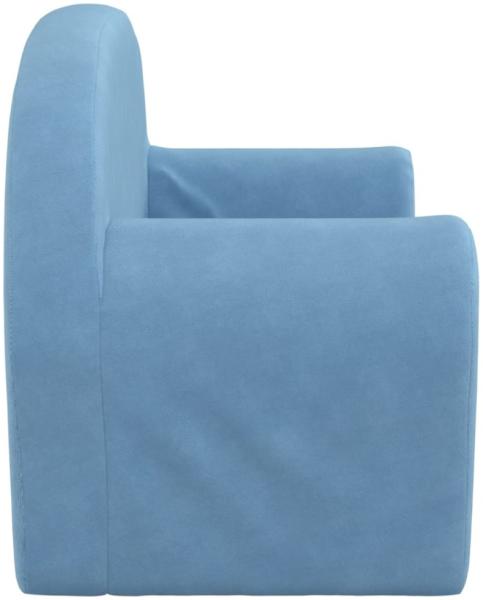 vidaXL Kinder-Schlafsofa 2-Sitzer Blau Weicher Plüsch 357002 Bild 5