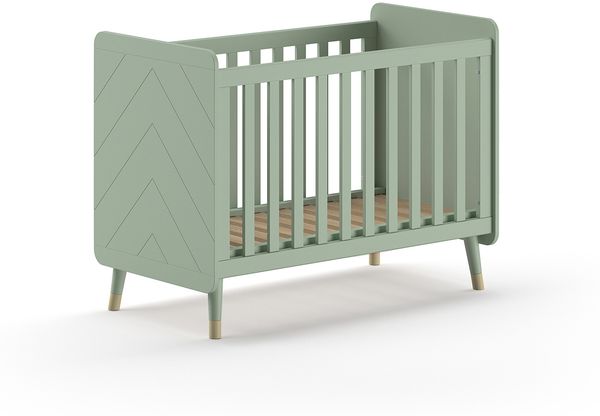 BILLY Babybett LF 60 x 120 cm, m. verst. Lattenrost, Ausf. MDF grün lackiert