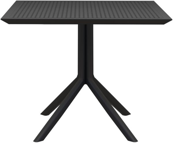 CLP Tisch Sky 80 x 80 cm wetterfest und UV-beständig,schwarz