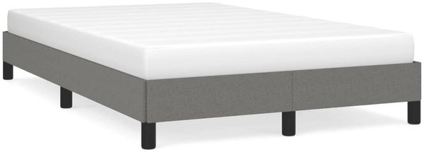 Einzelbettgestell Design für Erwachsene ohne Matratze Dunkelgrau 120x190 cm Stoff d4583e