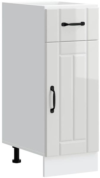 vidaXL Küchen-Unterschrank Lucca Hochglanz-Weiß Holzwerkstoff 853699