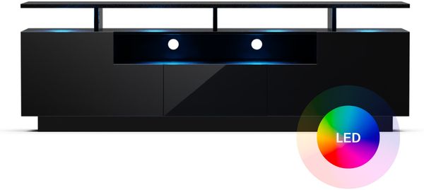 blumfeldt Lowboard Perth Lowboard Fernsehschrank 150 x 35 x 50 cm, Fernsehschrank weiß TV-Schrank 3 Schubladen 150 x 35 x 50 cm (BxHxT)