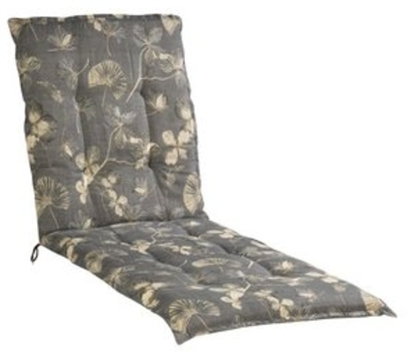 GO-DE Liegenauflage ANIA, 60 x 190 cm, Anthrazit, Blumenmotiv, (1 St), für Gartenliegen Bild 6