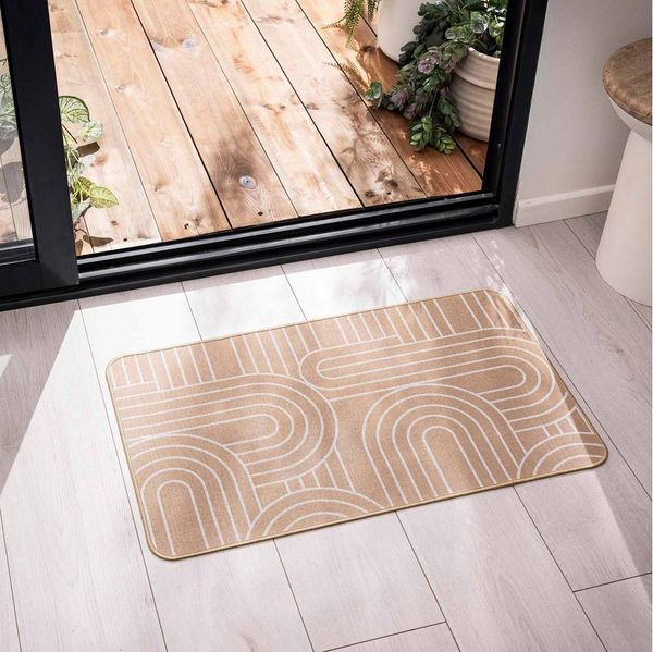 U10 Bodenmatte 45x75cm MODUL - Diele & Esszimmer & Küche in Natur/weiß