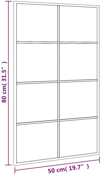 vidaXL Wandspiegel, Metall schwarz, 50x80 cm Bild 8