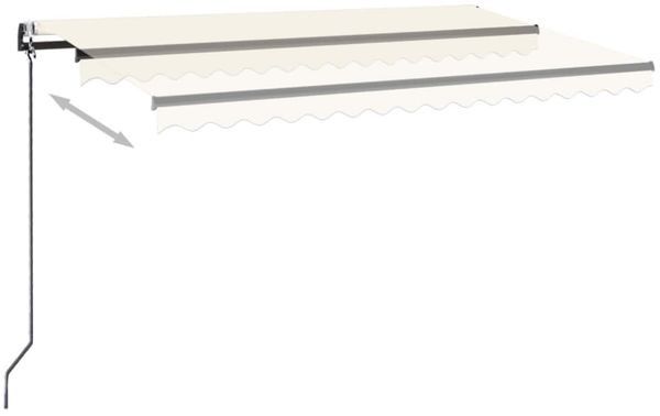 vidaXL Automatische Markise mit LED & Windsensor 400x350 cm Creme 3069192 Bild 9