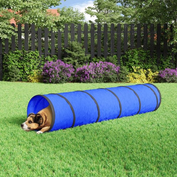 vidaXL Hundetunnel Blau Ø 40x200 cm Polyester 172189