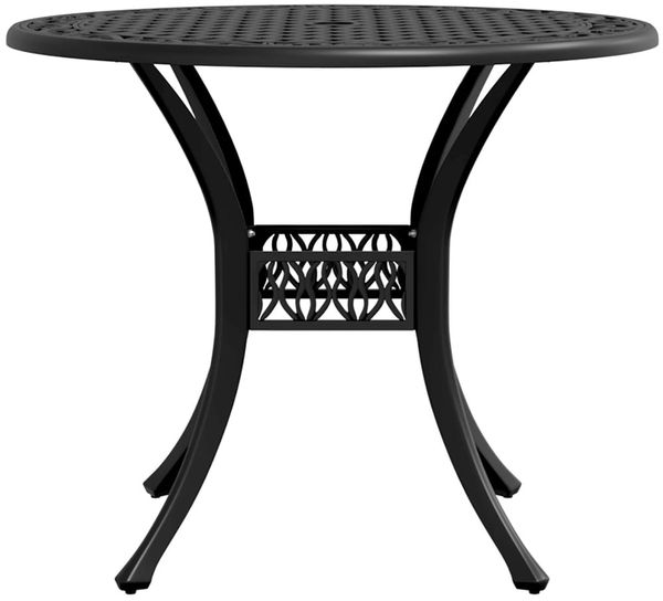 vidaXL Gartentisch Schwarz Ø90x75 cm Aluminiumguss 4002808 Bild 6