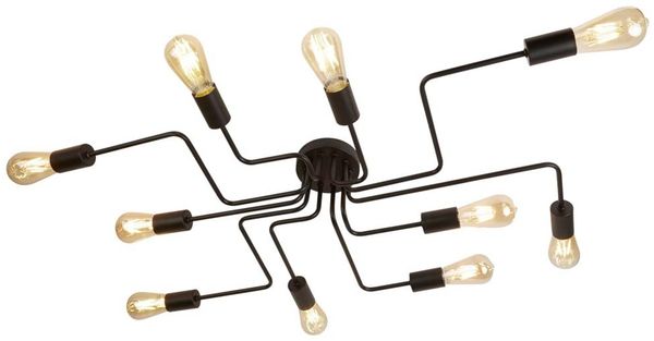 Deckenleuchte, Schwarz, L 82 cm, CIRCUIT