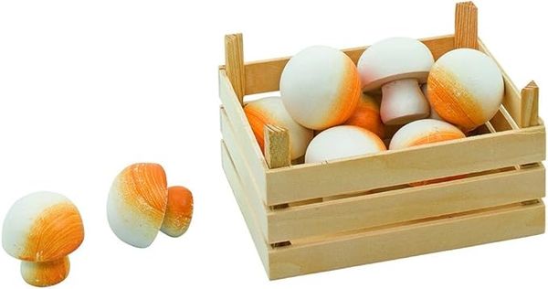Goki 51674 - Kaufläden und Zubehör - Champignons, Gemüsekiste