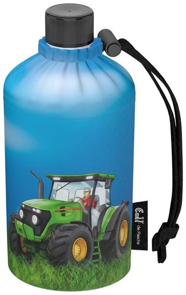 Emil Trinkflasche Traktor Glasflasche für Kinder, mit Schraubdeckel, BPA-Frei, Glasflasche, spülmaschinenfest, 300ml
