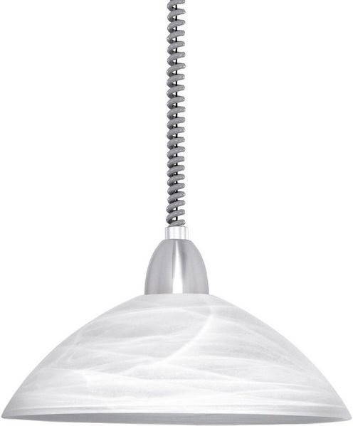 Eglo 87008 Hängeleuchte LORD 2 silber, nickel-matt, E27 max. 1X40W H:110cm Ø 36cm höhenverstellbar