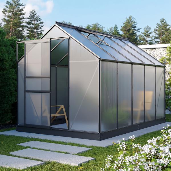 Vitavia Gewächshaus Planet/Venus 6200 195x321 6mm HKP schwarz + Fundamentsrahmen