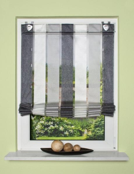 HOME WOHNIDEEN Raffrollo LOSANA, mit Hakenaufhängung, ohne Bohren