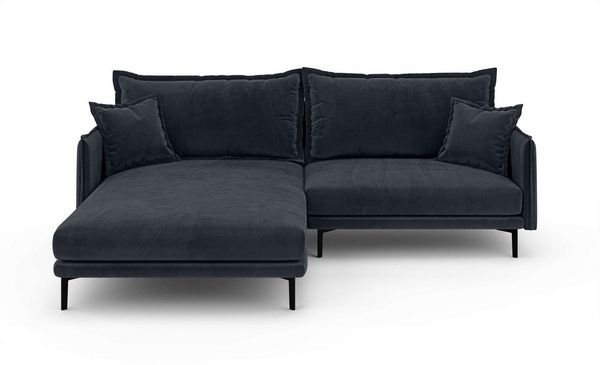 Home affaire Ecksofa ALEXANDRIA mit Recamiere rechts oder links bestellbar, moderne Bezüge, L-Form mit Wellenunterfederung, Maße: B/H/T 246/86/190 cm