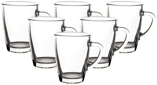 Van Well Kaffeebecher Teebecher Glasbecher 300 ml 6er Set